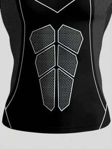 GymBeat Men's Geometric Print Raglan Short Sleeve Sports T-Shirt - Multicolor - View 5