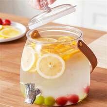 3L Beverage Dispenser, Drink Dispenser, Cold Water Pitcher, Water Cooler, Juice Dispenser With Faucet, Home Beverage Dispenser - Multicolor - View 3