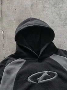 AXEPEAK 男士休閒度假運動風拼色拼接時尚百搭連帽衫 - 彩色 - 查看 4