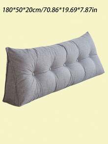 1pc Triangular Wedge Positioning Pillow, Large Headboard Backrest, Bed Back Cushion And Seat Cushion, Breathable Linen Fabric With Side Pockets, Suitable For Reading In Bed And On Sofas As Well As Lumbar Support - multicolor - View 27