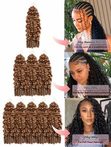 Boho Braids Miracle Knots Crochet Human Hair 100% Remy Burmese Curl Feather Line Crochet Hair Braids Salon Silky Seamless Invisible Solid Color 30# Feather Crochet Human Hair Braiding For Women Micro Pre Looped Burmese Curly Extensions - S30# - View 4