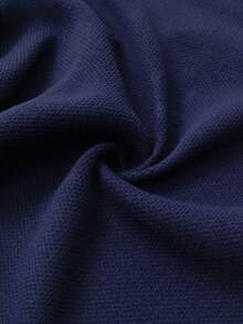 Manfinity Hypemode 男士休閒熊刺繡毛衣，秋冬款 - 藏蓝色 - 查看 9