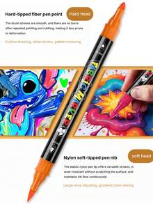 Fabric Marker Pen Is Washable, T-Shirt Clothes Painting Fabric Pen Is Waterproof, And The Fabric Pen Does Not Fade (Available In Single And Double Head Versions) - multicolor - View 12