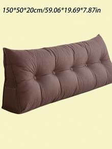 1pc Triangular Wedge Positioning Pillow, Large Headboard Backrest, Bed Back Cushion And Seat Cushion, Breathable Linen Fabric With Side Pockets, Suitable For Reading In Bed And On Sofas As Well As Lumbar Support - multicolor - View 24