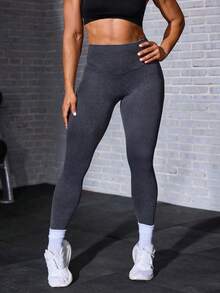 Solea Cove Solea Cove Women's V-Waist Yoga Leggings - Dark Grey - View 3