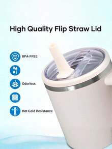 1/2pcs Replacement Flip-Top Straw Lid For 40oz Insulated Tumbler, Leak-Proof Splash-Proof Reusable Cup Lid, Compatible With 40oz Tumbler Accessories - Multicolor - View 5