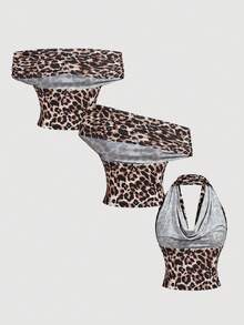 SHEIN MOD 女款百褶多穿搭時尚百搭上衣 3 件組 - 彩色 - 查看 7