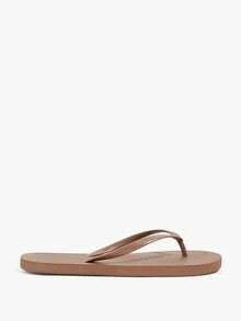 Grefit Women Shoes Summer Open-Toe Flat Bottom 2cm Flip-Flops, Bright Colors And Fresh And Comfortable Flip-Flops, Suitable For Street/Summer, Music Festivals/Themed Parties - Coffee Brown - View 8