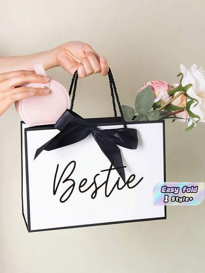 1PC Best Friend Gift Tote Bag Unique Sister Shopping Handbag Reusable Shoulder Purse For Women Girl Friend Birthday Christmas Thanksgiving Present
