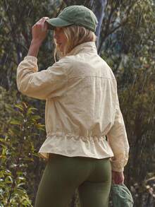 WanderVale Women's Solid Color Casual Versatile Daily Outdoor Jacket - Beige - View 1