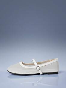 CUCCOO GRLICON Ladies, Fine Mesh Upper, Buckle, Trim, Flat Sole - White - View 6
