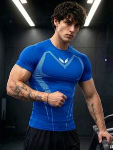 Gym Rark 男士夏季休閒拼色修身運動T恤 - 彩色 - 查看 7