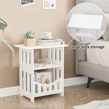 1 Nordic-Style Mini Square Coffee Table. Creative, Minimalist, Perfect For Home Use As A Side Table In The Living Room, Small Apartment, Multifunctional Small Square Table. Useful For Bedroom Nightstands, Balcony Relaxation, Daily - Multicolor - View 5