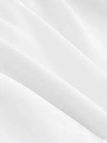 SHEIN MOD 女士奶油杏色夏季高低下摆半身裙、抽绳荷叶边分层裙、派对裙、波西米亚风半身裙、午餐裙 - 白色 - 查看 6