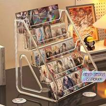 1 Rak Display - Rak Display Ritel Akrilik 5 Tingkat dengan Sekat Transparan - Rak Penyimpanan Kapasitas Tinggi, Cocok untuk Figur Anime, Kartu Koleksi, Lencana, Barang Koleksi, Penggunaan di Meja atau Pameran, Pilihan Ideal untuk Kolektor dan Peritel - Beraneka warna - View 2