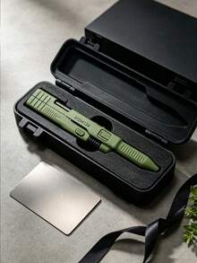 1pc Military Tactical Slide Model Gel Ink Pen, Two Tone Color Cool Novelty Writing Pen, Smooth 0.5mm Black Ink Signature Pen, Funny Unique Stationery Gift For School Boys Office Desk Decor - A - View 11