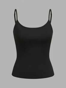 SHEIN EZwear 女款 3 件組 素色復古波點短版性感修身背心上衣 夏季款 - 彩色 - 查看 3
