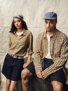 Norleigh Casual Washed Dark Blue Relaxed Fit Knee-Length Denim Shorts, Spring/Summer Cargo Pants - Blue - View 8