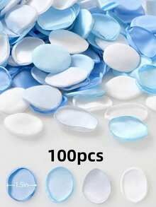 50 Pcs 100 Pcs Kelopak Bunga Sutra Campuran Biru Langit, Kelopak Mawar Buatan untuk Dekorasi Meja Tengah Pesta Pernikahan, Lamaran, dan Acara Bridal Shower. - Pencampuran warna biru langit - View 6