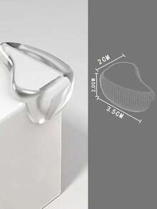 4Pcs Transparent Waterdrop Shape Silicone Table Corner Protector Anti Collision Desk Edge Cover For Home Office Furniture Safety Adults - transparent - View 3