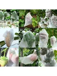 50Pcs 100Pcs Fruit Protection Bags Non Woven Mesh Drawstring Garden Plant Cover Net Bags For Outdoor Farming Orchard Crop Protection Supplies - multicolor - View 3