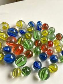 Colored Glass Marbles, Suitable For Ball Sprayers, With A Cat Eye Design, Bright Solid And Patterned Colors, Perfect For Gaming And Handicraft Projects - Multicolor - View 4