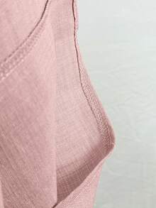 Louniche 女款夏季復古刺繡立領短袖襯衫，白色溫柔風V領花卉上衣，修身百搭通勤度假風 - 粉色 - 查看 5