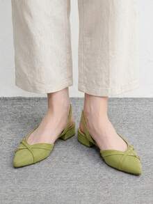 CUCCOO BIZCHIC Nuevo Diseño de Bailarinas Estilo Minimalista Puntiagudo para Desplazamientos, Elegantes, Adecuadas para Navidad y Primavera - Verde claro, - Ver 6