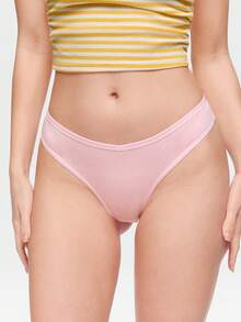 Bonmuse 5pcs/Pack Women's Comfortable Thong Panties, Soft Underwear Suitable For Sports And Daily Wear, Multi-Pack, Size XS-XL, All Season - Multicolor - View 5