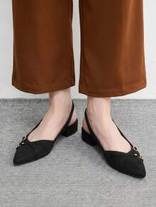 CUCCOO BIZCHIC Nuevo Diseño de Bailarinas Minimalistas de Punta Estilo Conmutador Elegantes, Adecuadas para Usar en Navidad y Primavera - Noche tranquila negra, - Ver 6