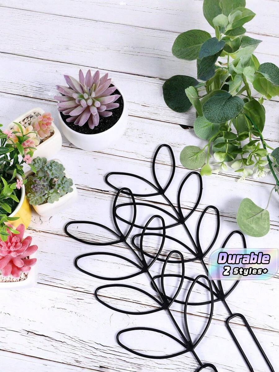 2/4 Units Outdoor/Indoor Potted Plant Climbing Rack, Green Ivy And Potted Plant Flower Arrangement Rack, Garden Plant Climbing Rack - black - View 1