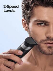 Teckwe Rechargeable Electric Body Hair Trimmer For Men, Waterproof Groin Hair Clipper With Charging Base And Guide Combs - Black - View 2