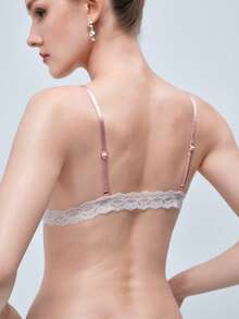 Softvol Holiday Season New Lace Bra Set, French Triangle Cup Women's Soft Seamless Sexy Lingerie For Small Bust - Multicolor - View 2