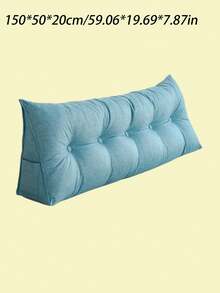 1pc Triangular Wedge Positioning Pillow, Large Headboard Backrest, Bed Back Cushion And Seat Cushion, Breathable Linen Fabric With Side Pockets, Suitable For Reading In Bed And On Sofas As Well As Lumbar Support - multicolor - View 30