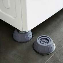 4pcs 8pcsAnti-Vibration Washer Mat With Suction Cup - Anti-Slip, Shock-Absorbing And Soundproofing Pads For Refrigerator And Appliances - Grey - View 4