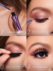 SHEGLAM All Eyes On You 睫毛膠眼線液透明防水液體假睫毛膠持久防汗透明眼線筆專業眼妝眼線筆 - 無色 - 查看 5