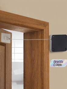 Door Punching-Free, Bold Drawstring, Sliding Door, Sliding Door, Bedroom Door, Simple And Light Automatic Rebound Closing Artifact - multicolor - View 1
