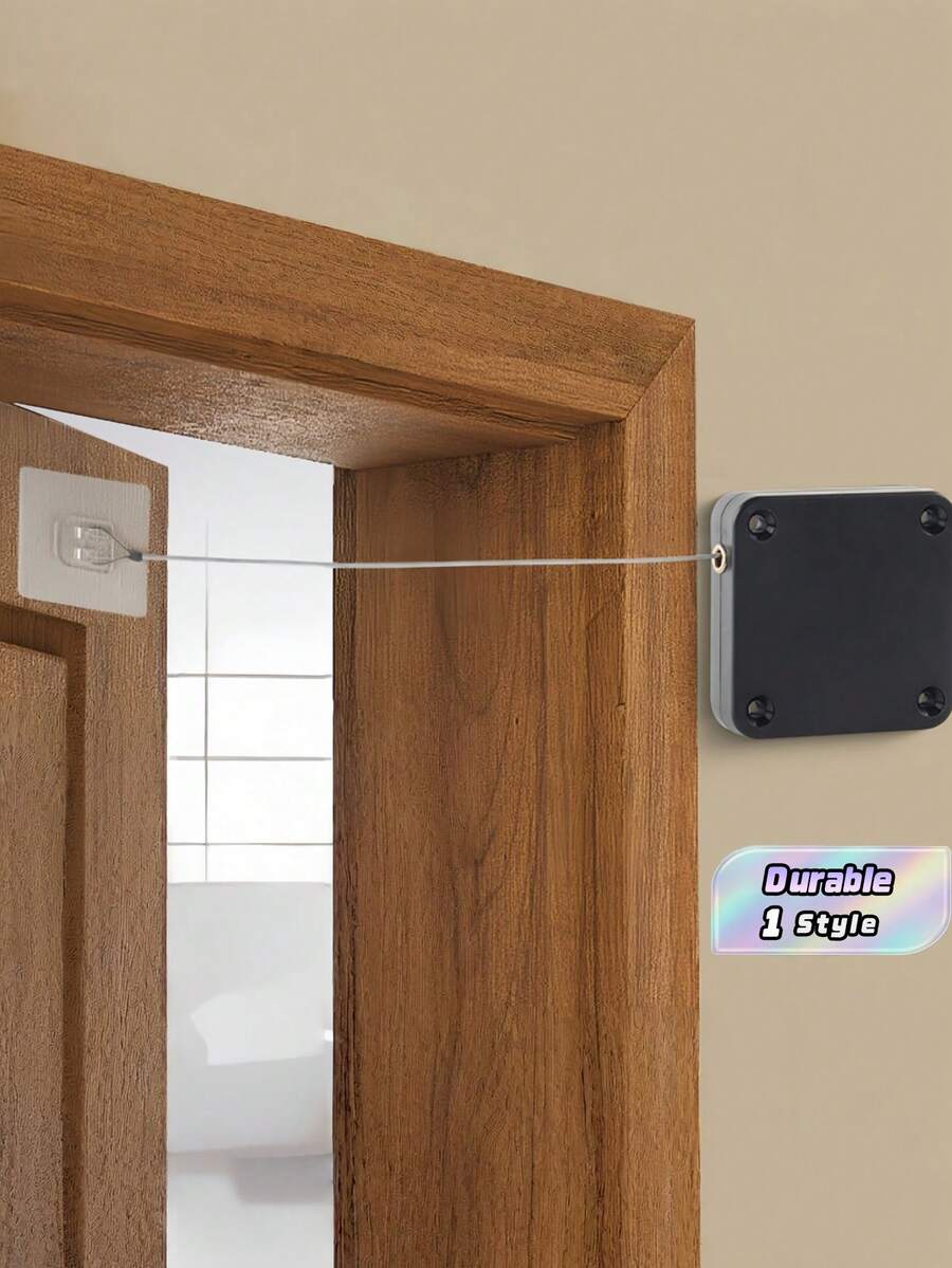 Door Punching-Free, Bold Drawstring, Sliding Door, Sliding Door, Bedroom Door, Simple And Light Automatic Rebound Closing Artifact - multicolor - View 1