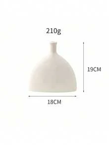 Cirelle 1 st modern plastvas för heminredning – oförstörbar mattvit geometrisk dekorativ blomvas, krossäker estetisk vas för vardagsrum, matbord och bordsdekoration - Vit - Visa 4