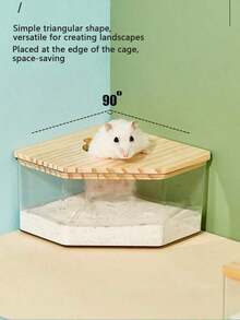 Hamster Sand Bath Shower Box Sauna Room Acrylic Digging Sand Container For Small Animals - Clear - View 4