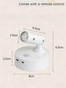 1PC Motion Sensor RGB Rainbow Projector Light, 2 Styles, 350° Rotatable, Remote Control, Magnetic Mount, Type-C Rechargeable, For Bedroom & Living Room Decor, Ideal Gift - RGB with remote control - View 11