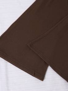 Girls' (Big) Fitted Hooded Jumpsuit, Casual And Comfortable For Daily Wear - Coffee Brown - View 6