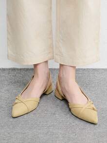CUCCOO BIZCHIC Nuevo diseño de bailarinas minimalistas de punta, estilo commuter elegante, adecuadas para Navidad y primavera - Albaricoque claro, - Ver 5