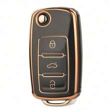 1件 TPU 車用翻轉鑰匙保護套，適用於 VW Polo Golf Passat Tiguan Beetle Caddy Eos Octavia Seat Leon Altea - 彩色 - 查看 11