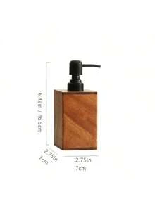 Leean Vintage Wooden Soap Dispenser, Solid Wood Outer Frame Bottle With Black Pump, 7 Oz/17 Oz Refillable Liquid Hand Soap Dispenser Bottle For Liquid Lotion, Bathroom Kitchen Dish Soap Dispensers - Rust Brown - View 10