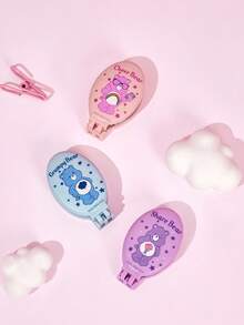 Care Bear X Joivida 1 Pc 2-In-1 Folding Comb With Mirror With Adorable Pattern, ABS Material, Pocket-Size Compact Build, Gentle Detangling Action, Travel Essential Daily Use, For Women, Gentle - Multicolor - View 1
