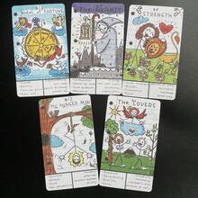 MINKOJA Hand-Drawn Style Tarot Deck For Daily Reflection & Personal Insight, Intuitive Learning System For Beginners, Composition Notebook Aesthetics, Mindfulness Tool For Self-Discovery, Unique Stationery Inspired Gift For Summer Solstice - Multicolor - View 4