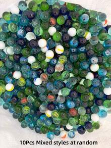 Colored Glass Marbles, Suitable For Ball Sprayers, With A Cat Eye Design, Bright Solid And Patterned Colors, Perfect For Gaming And Handicraft Projects - Multicolor - View 10