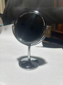 A Large European-Style Coated Double-Sided Table Mirror - Silver - View 8