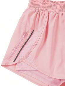 SHEIN Velisys 女款純色彈性腰休閒百搭日常旅行運動短褲 2件/包 - 彩色 - 查看 3